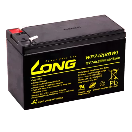Bateria VRLA Long WP7-12 28W - Energia de alta eficiência